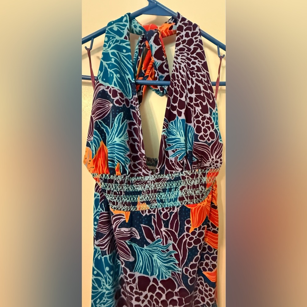 Vintage Victoria’s Secret Moda International tropical floral halter maxi dress